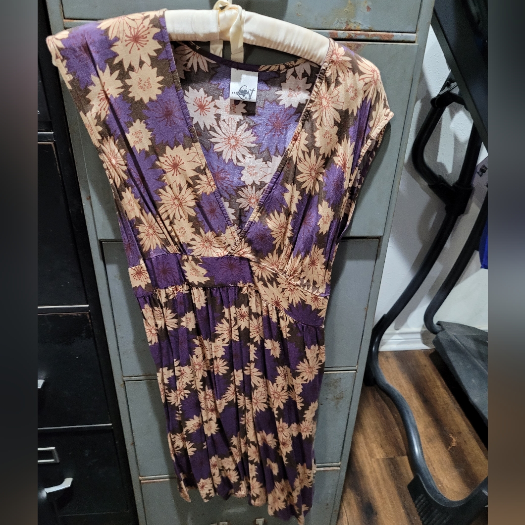 Purple And Tan Dress By Lost